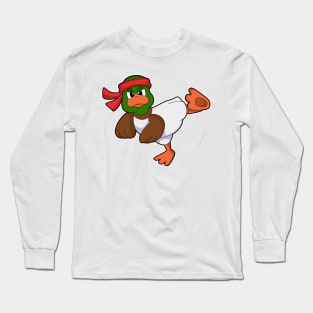 Duck at Martial arts Karate Long Sleeve T-Shirt